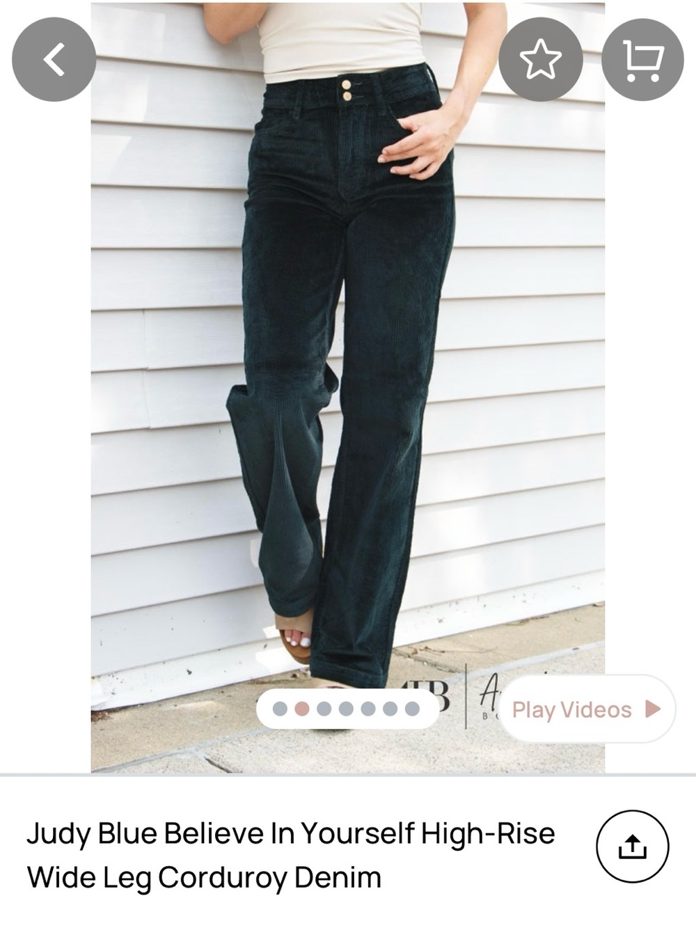 Judy Blue High-Rise Wide Leg Corduroy Pants in Emerald Green NWT
